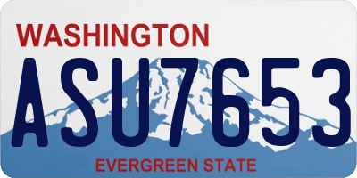 WA license plate ASU7653