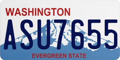 WA license plate ASU7655