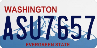 WA license plate ASU7657