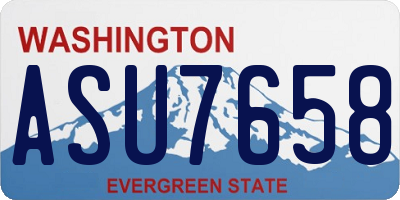 WA license plate ASU7658
