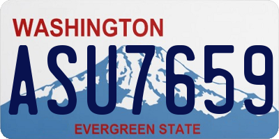 WA license plate ASU7659