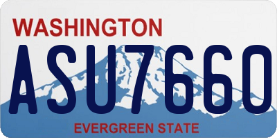 WA license plate ASU7660