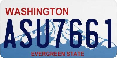 WA license plate ASU7661