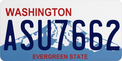 WA license plate ASU7662