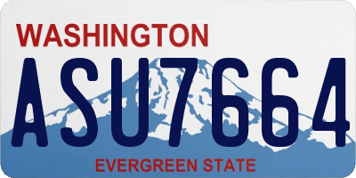 WA license plate ASU7664