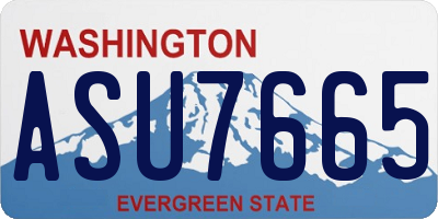 WA license plate ASU7665