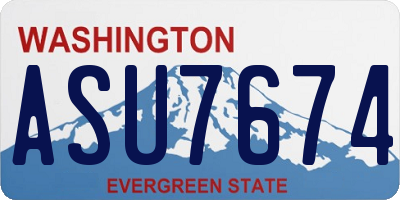 WA license plate ASU7674