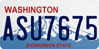 WA license plate ASU7675