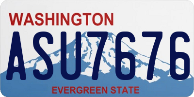 WA license plate ASU7676