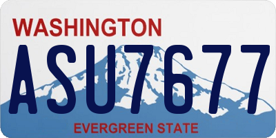 WA license plate ASU7677