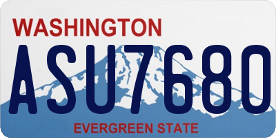 WA license plate ASU7680