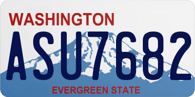 WA license plate ASU7682