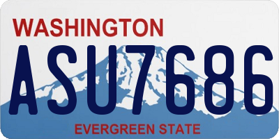 WA license plate ASU7686