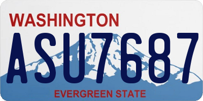 WA license plate ASU7687