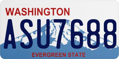 WA license plate ASU7688