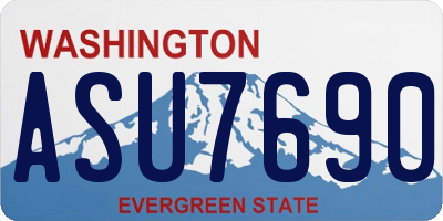 WA license plate ASU7690