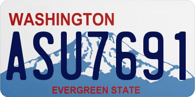 WA license plate ASU7691