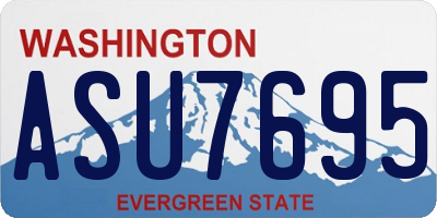 WA license plate ASU7695