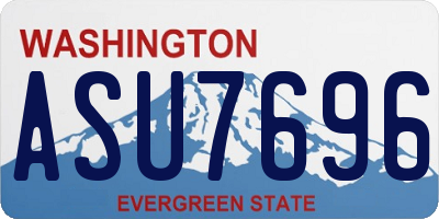 WA license plate ASU7696