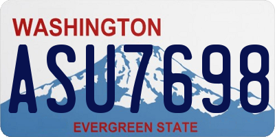 WA license plate ASU7698