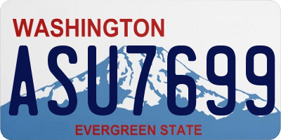 WA license plate ASU7699