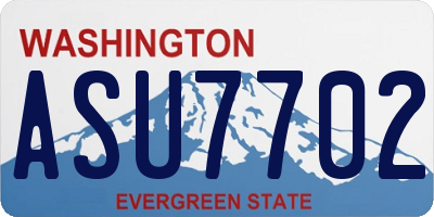 WA license plate ASU7702
