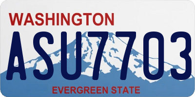 WA license plate ASU7703