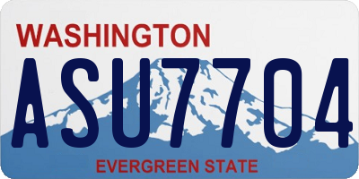 WA license plate ASU7704