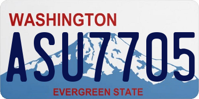 WA license plate ASU7705