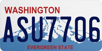 WA license plate ASU7706