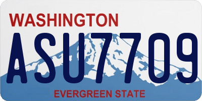 WA license plate ASU7709