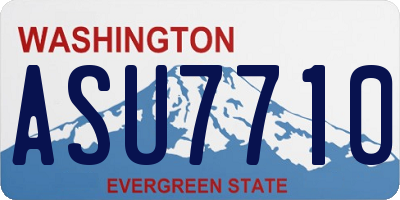 WA license plate ASU7710
