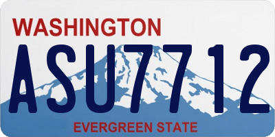 WA license plate ASU7712
