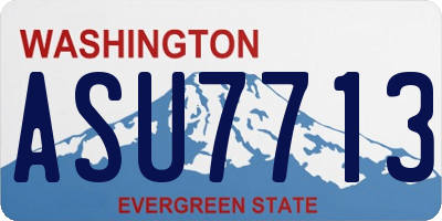 WA license plate ASU7713