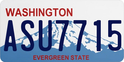 WA license plate ASU7715
