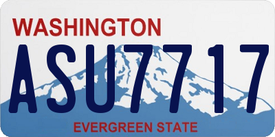 WA license plate ASU7717