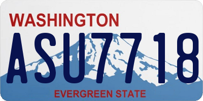 WA license plate ASU7718