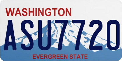 WA license plate ASU7720