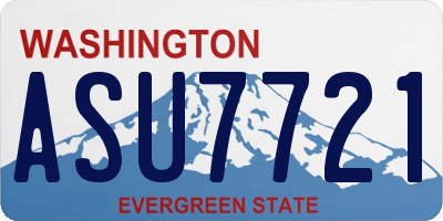 WA license plate ASU7721