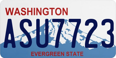 WA license plate ASU7723