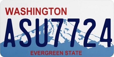WA license plate ASU7724