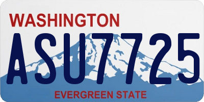 WA license plate ASU7725