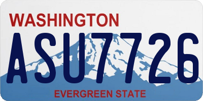 WA license plate ASU7726