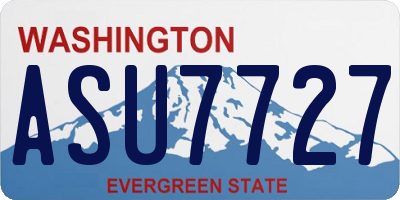 WA license plate ASU7727