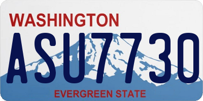 WA license plate ASU7730