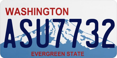 WA license plate ASU7732
