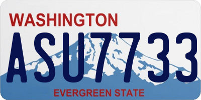 WA license plate ASU7733