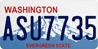 WA license plate ASU7735