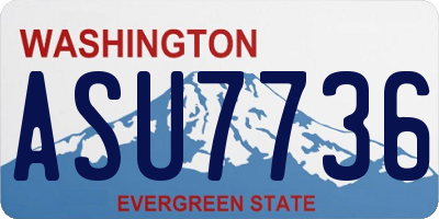 WA license plate ASU7736