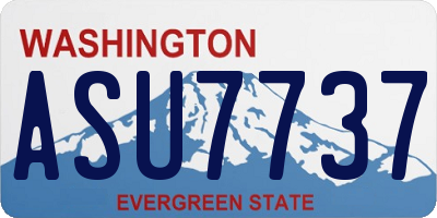 WA license plate ASU7737